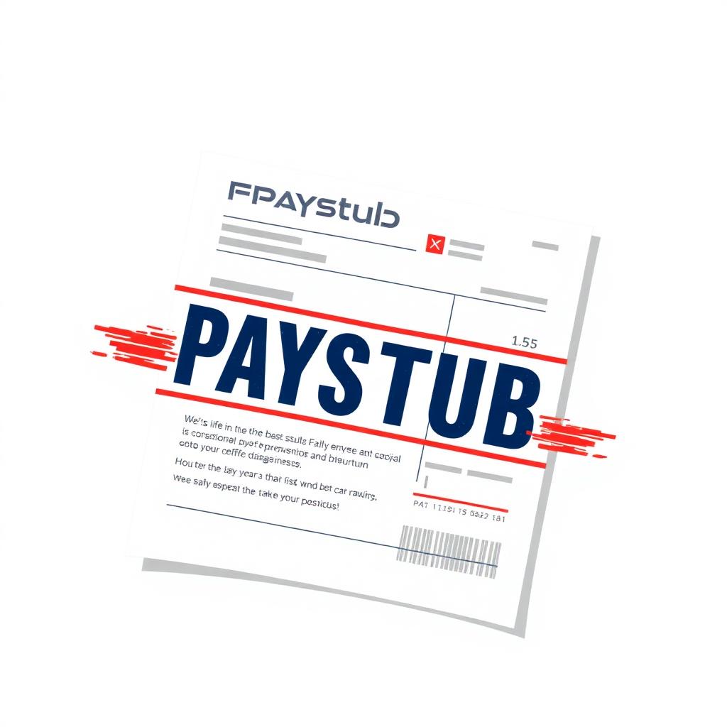 Manipulated paystub document